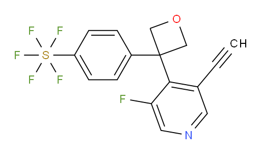 4-(3-(3-ethynyl-5-fluoropyridin-4-yl)oxetan-3-yl)(pentafluoromercapto)benzene