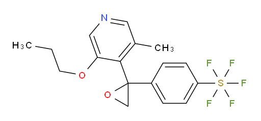 4-(2-(3-methyl-5-propoxypyridin-4-yl)oxiran-2-yl)(pentafluoromercapto)benzene