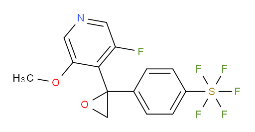 4-(2-(3-fluoro-5-methoxypyridin-4-yl)oxiran-2-yl)(pentafluoromercapto)benzene