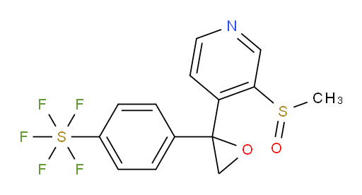 4-(2-(3-(methylsulfinyl)pyridin-4-yl)oxiran-2-yl)(pentafluoromercapto)benzene
