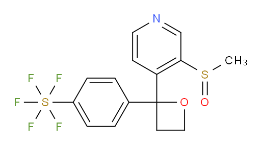4-(2-(3-(methylsulfinyl)pyridin-4-yl)oxetan-2-yl)(pentafluoromercapto)benzene