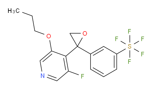 3-(2-(3-fluoro-5-propoxypyridin-4-yl)oxiran-2-yl)(pentafluoromercapto)benzene