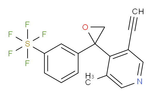 3-(2-(3-ethynyl-5-methylpyridin-4-yl)oxiran-2-yl)(pentafluoromercapto)benzene