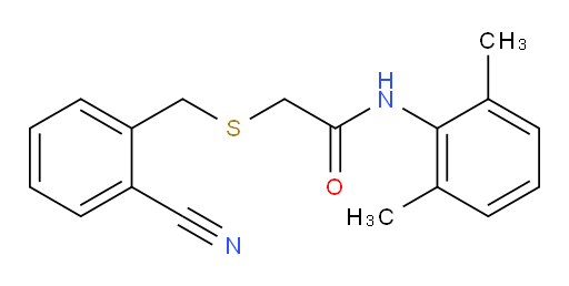 2-((2-cyanobenzyl)thio)-N-(2,6-dimethylphenyl)acetamide