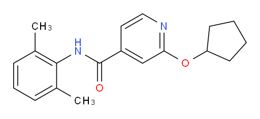 2-(cyclopentyloxy)-N-(2,6-dimethylphenyl)isonicotinamide