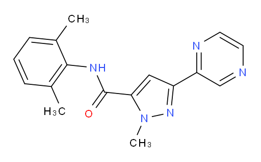 N-(2,6-dimethylphenyl)-1-methyl-3-(pyrazin-2-yl)-1H-pyrazole-5-carboxamide