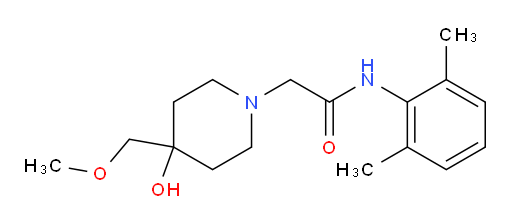 N-(2,6-dimethylphenyl)-2-(4-hydroxy-4-(methoxymethyl)piperidin-1-yl)acetamide