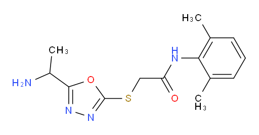 2-((5-(1-aminoethyl)-1,3,4-oxadiazol-2-yl)thio)-N-(2,6-dimethylphenyl)acetamide