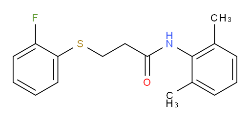 N-(2,6-dimethylphenyl)-3-((2-fluorophenyl)thio)propanamide