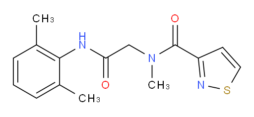 N-(2-((2,6-dimethylphenyl)amino)-2-oxoethyl)-N-methylisothiazole-3-carboxamide
