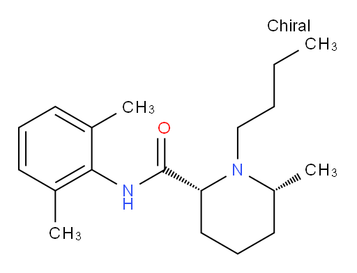 (2R,6R)-1-butyl-N-(2,6-dimethylphenyl)-6-methylpiperidine-2-carboxamide