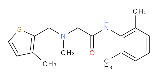 N-(2,6-dimethylphenyl)-2-(methyl((3-methylthiophen-2-yl)methyl)amino)acetamide