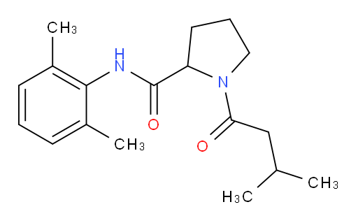 N-(2,6-dimethylphenyl)-1-(3-methylbutanoyl)pyrrolidine-2-carboxamide