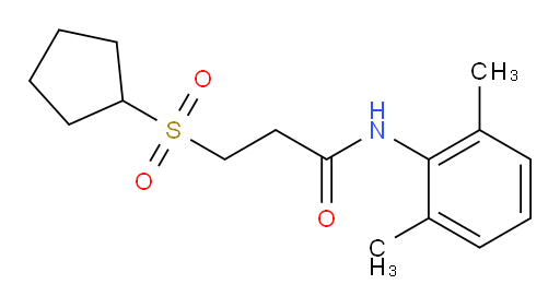 3-(cyclopentylsulfonyl)-N-(2,6-dimethylphenyl)propanamide