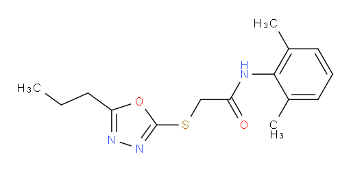 N-(2,6-dimethylphenyl)-2-((5-propyl-1,3,4-oxadiazol-2-yl)thio)acetamide