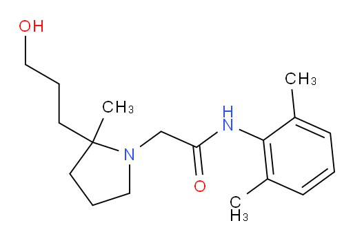 N-(2,6-dimethylphenyl)-2-(2-(3-hydroxypropyl)-2-methylpyrrolidin-1-yl)acetamide