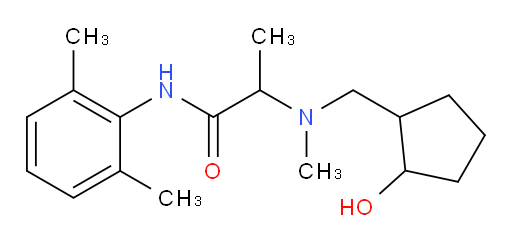 N-(2,6-dimethylphenyl)-2-(((2-hydroxycyclopentyl)methyl)(methyl)amino)propanamide