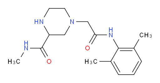 4-(2-((2,6-dimethylphenyl)amino)-2-oxoethyl)-N-methylpiperazine-2-carboxamide