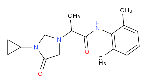 2-(3-cyclopropyl-4-oxoimidazolidin-1-yl)-N-(2,6-dimethylphenyl)propanamide