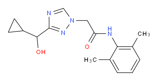 2-(3-(cyclopropyl(hydroxy)methyl)-1H-1,2,4-triazol-1-yl)-N-(2,6-dimethylphenyl)acetamide