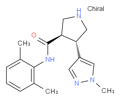 (3R,4S)-N-(2,6-dimethylphenyl)-4-(1-methyl-1H-pyrazol-4-yl)pyrrolidine-3-carboxamide