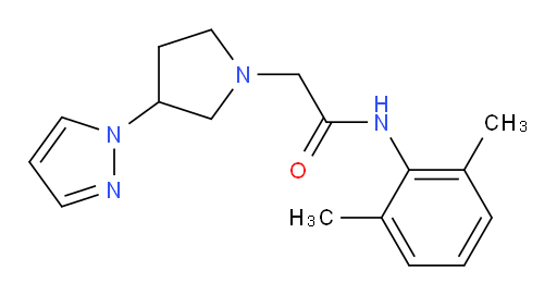 2-(3-(1H-pyrazol-1-yl)pyrrolidin-1-yl)-N-(2,6-dimethylphenyl)acetamide
