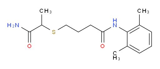 4-((1-amino-1-oxopropan-2-yl)thio)-N-(2,6-dimethylphenyl)butanamide
