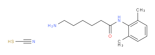 thiocyanic acid compound with 6-amino-N-(2,6-dimethylphenyl)hexanamide (1:1)