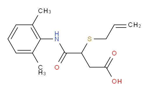 3-(allylthio)-4-((2,6-dimethylphenyl)amino)-4-oxobutanoic acid