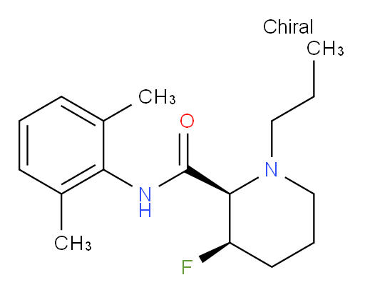 (2R,3R)-N-(2,6-dimethylphenyl)-3-fluoro-1-propylpiperidine-2-carboxamide