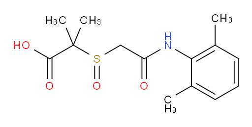 2-((2-((2,6-dimethylphenyl)amino)-2-oxoethyl)sulfinyl)-2-methylpropanoic acid