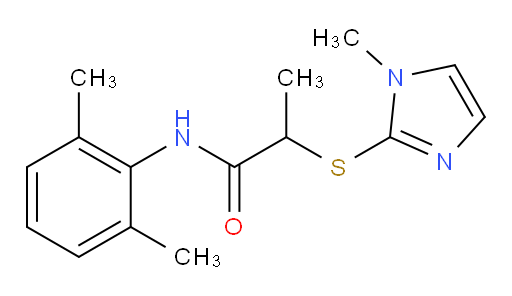 N-(2,6-dimethylphenyl)-2-((1-methyl-1H-imidazol-2-yl)thio)propanamide