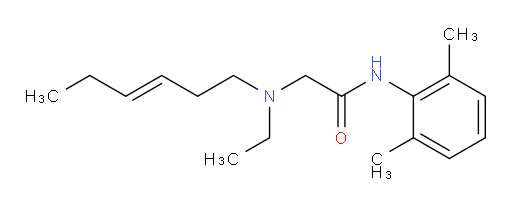 (E)-N-(2,6-dimethylphenyl)-2-(ethyl(hex-3-en-1-yl)amino)acetamide