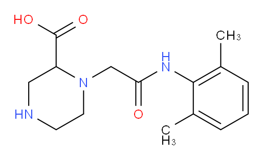 1-(2-((2,6-dimethylphenyl)amino)-2-oxoethyl)piperazine-2-carboxylic acid