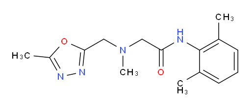 N-(2,6-dimethylphenyl)-2-(methyl((5-methyl-1,3,4-oxadiazol-2-yl)methyl)amino)acetamide