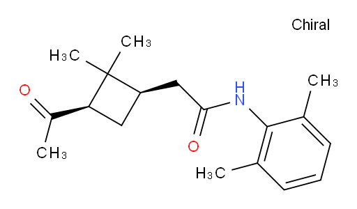 2-((1R,3R)-3-acetyl-2,2-dimethylcyclobutyl)-N-(2,6-dimethylphenyl)acetamide