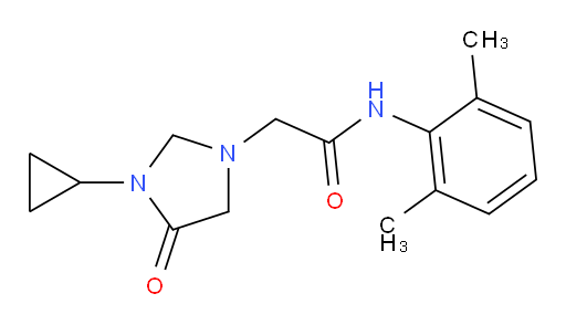 2-(3-cyclopropyl-4-oxoimidazolidin-1-yl)-N-(2,6-dimethylphenyl)acetamide
