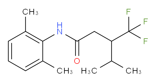 N-(2,6-dimethylphenyl)-4-methyl-3-(trifluoromethyl)pentanamide