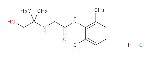 N-(2,6-dimethylphenyl)-2-((1-hydroxy-2-methylpropan-2-yl)amino)acetamide hydrochloride