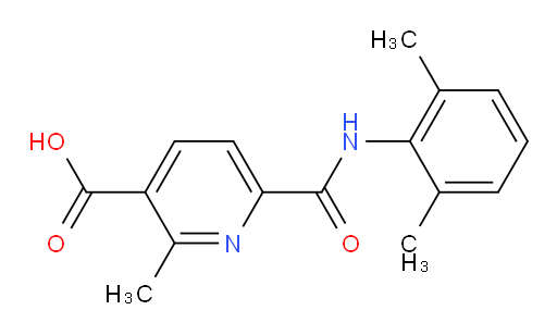6-((2,6-dimethylphenyl)carbamoyl)-2-methylnicotinic acid