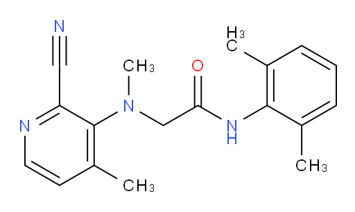 2-((2-cyano-4-methylpyridin-3-yl)(methyl)amino)-N-(2,6-dimethylphenyl)acetamide