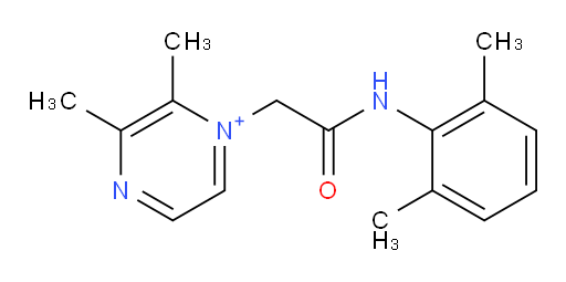 1-(2-((2,6-dimethylphenyl)amino)-2-oxoethyl)-2,3-dimethylpyrazin-1-ium