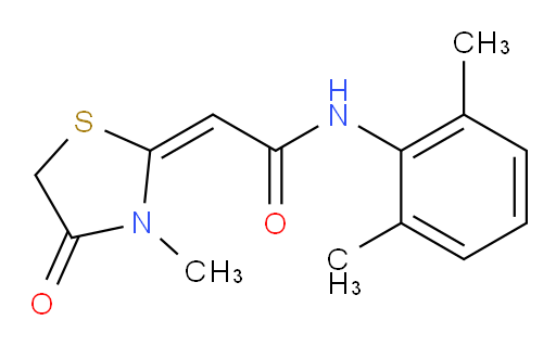 (E)-N-(2,6-dimethylphenyl)-2-(3-methyl-4-oxothiazolidin-2-ylidene)acetamide