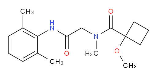 N-(2-((2,6-dimethylphenyl)amino)-2-oxoethyl)-1-methoxy-N-methylcyclobutanecarboxamide