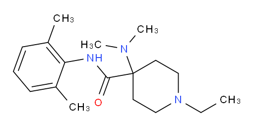 4-(dimethylamino)-N-(2,6-dimethylphenyl)-1-ethylpiperidine-4-carboxamide
