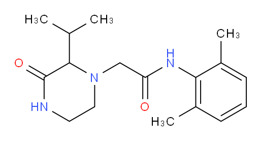 N-(2,6-dimethylphenyl)-2-(2-isopropyl-3-oxopiperazin-1-yl)acetamide