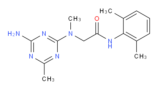 2-((4-amino-6-methyl-1,3,5-triazin-2-yl)(methyl)amino)-N-(2,6-dimethylphenyl)acetamide