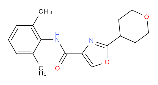 N-(2,6-dimethylphenyl)-2-(tetrahydro-2H-pyran-4-yl)oxazole-4-carboxamide