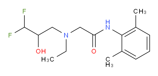2-((3,3-difluoro-2-hydroxypropyl)(ethyl)amino)-N-(2,6-dimethylphenyl)acetamide