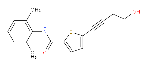 N-(2,6-dimethylphenyl)-5-(4-hydroxybut-1-yn-1-yl)thiophene-2-carboxamide